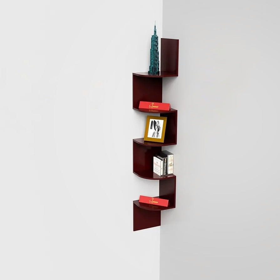 Wall Mounted Wooden Corner Shelf For Office & Home