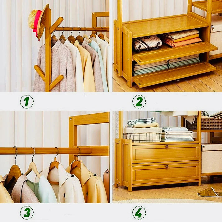 Fashionable Solid Wooden Clothes Rack | Wooden Stylish Alna