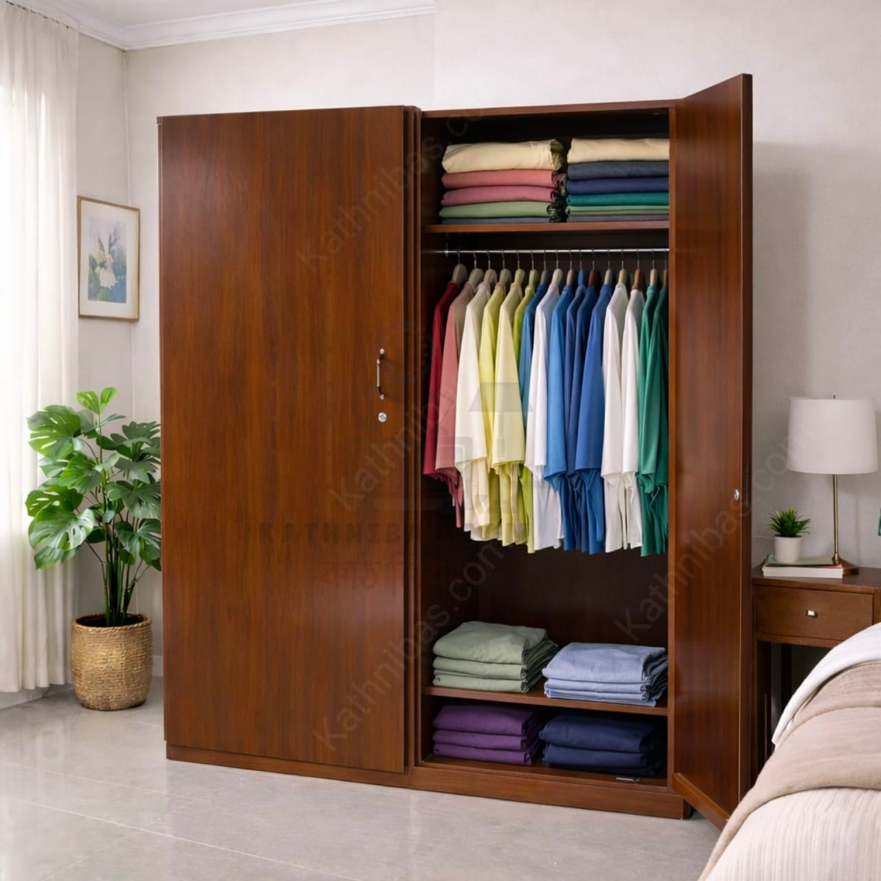 Premium Luxury Wooden Almirah – Stylish Look with Long-Lasting Useability