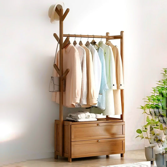 Modern Wooden Clothes Rack Stand | Wooden stylish Alna