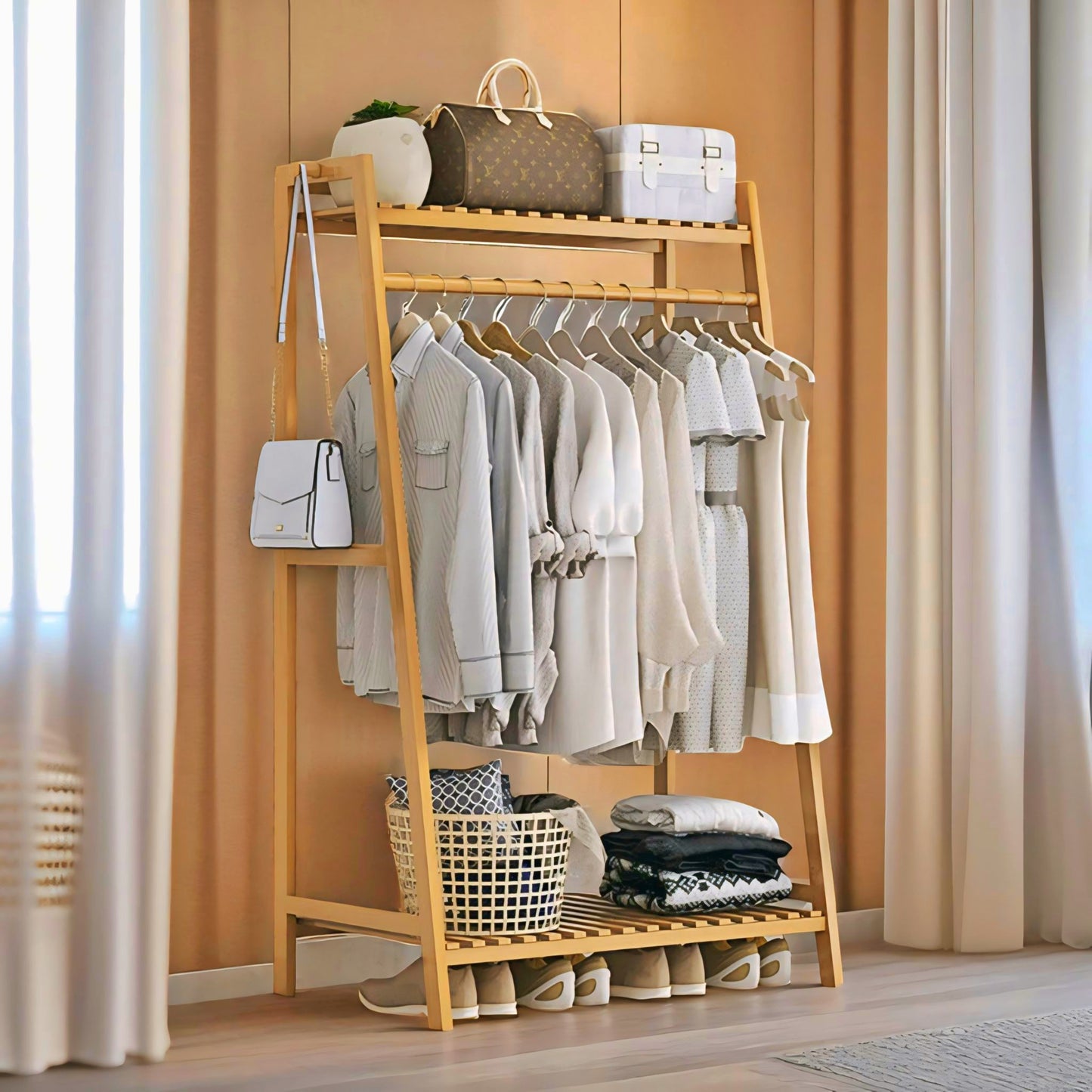 Exclusiven Anla | Wooden Clothes Stand