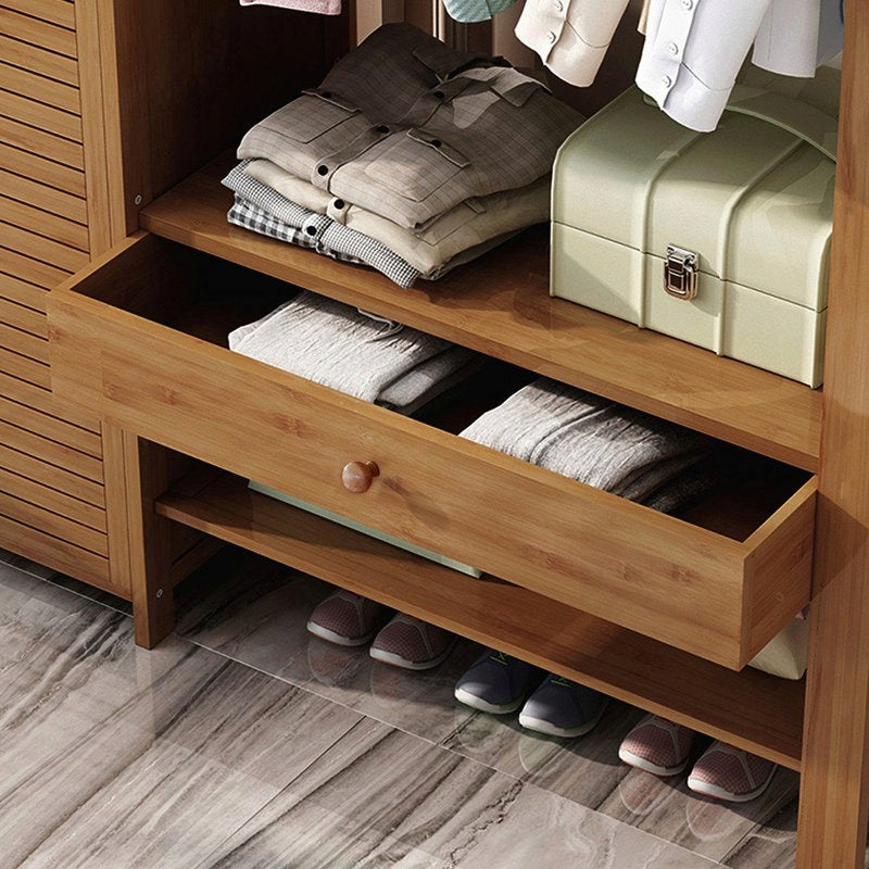 Minimalist Bedroom Closets Storage Organizer | Wooden Clothes Stand | wooden Alna