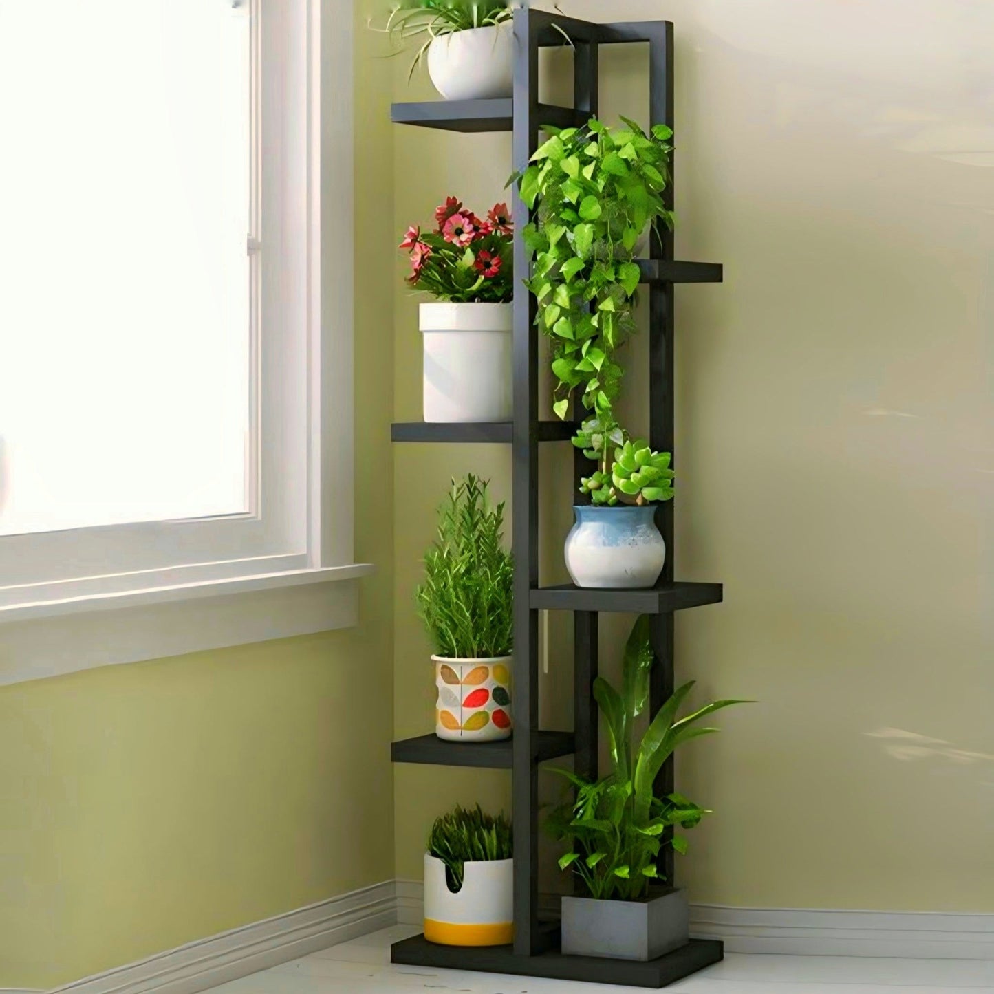 Wooden Flower Plant Stand for Living Room / 0ffice