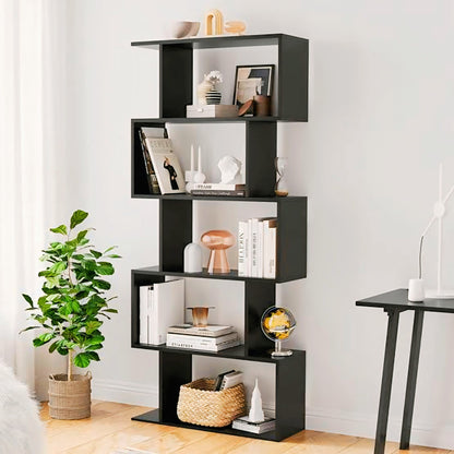 Wooden S-Shaped Bookcase\Bookshelf