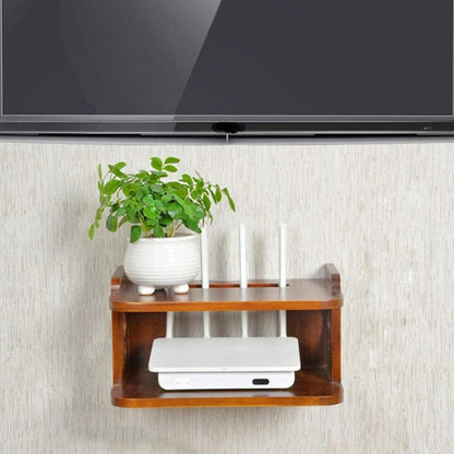 Wooden Wall Hanging Router Shelf For Office & Home