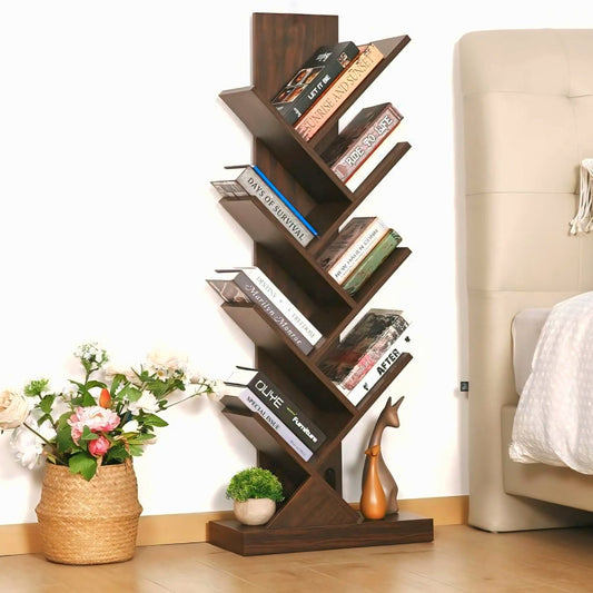 Wooden 8 Tier Tree Bookshelf