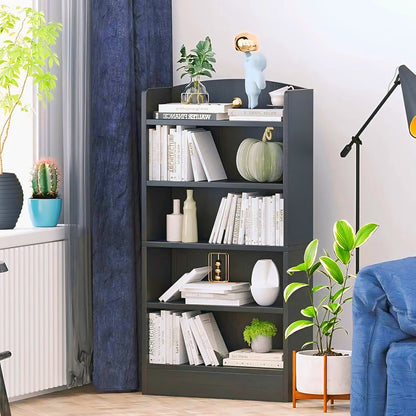 Wooden Bookshelf Multipurpose Storage Display Rack for Home and Office