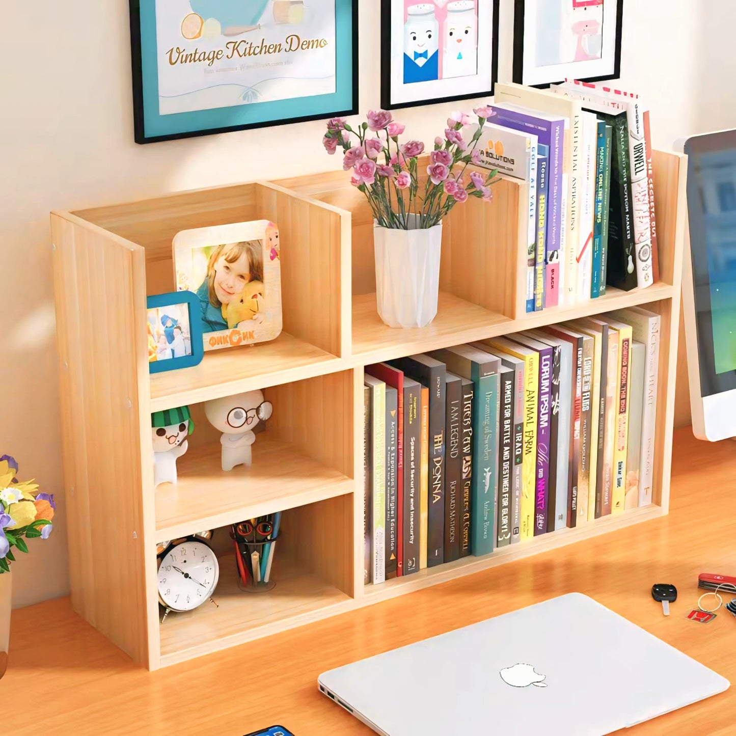 Morden wooden mini Book Shelf office & home