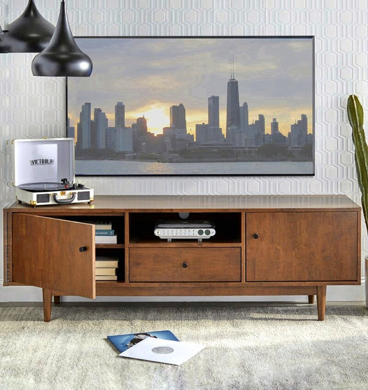 Wooden Tv Stand with Cabinet