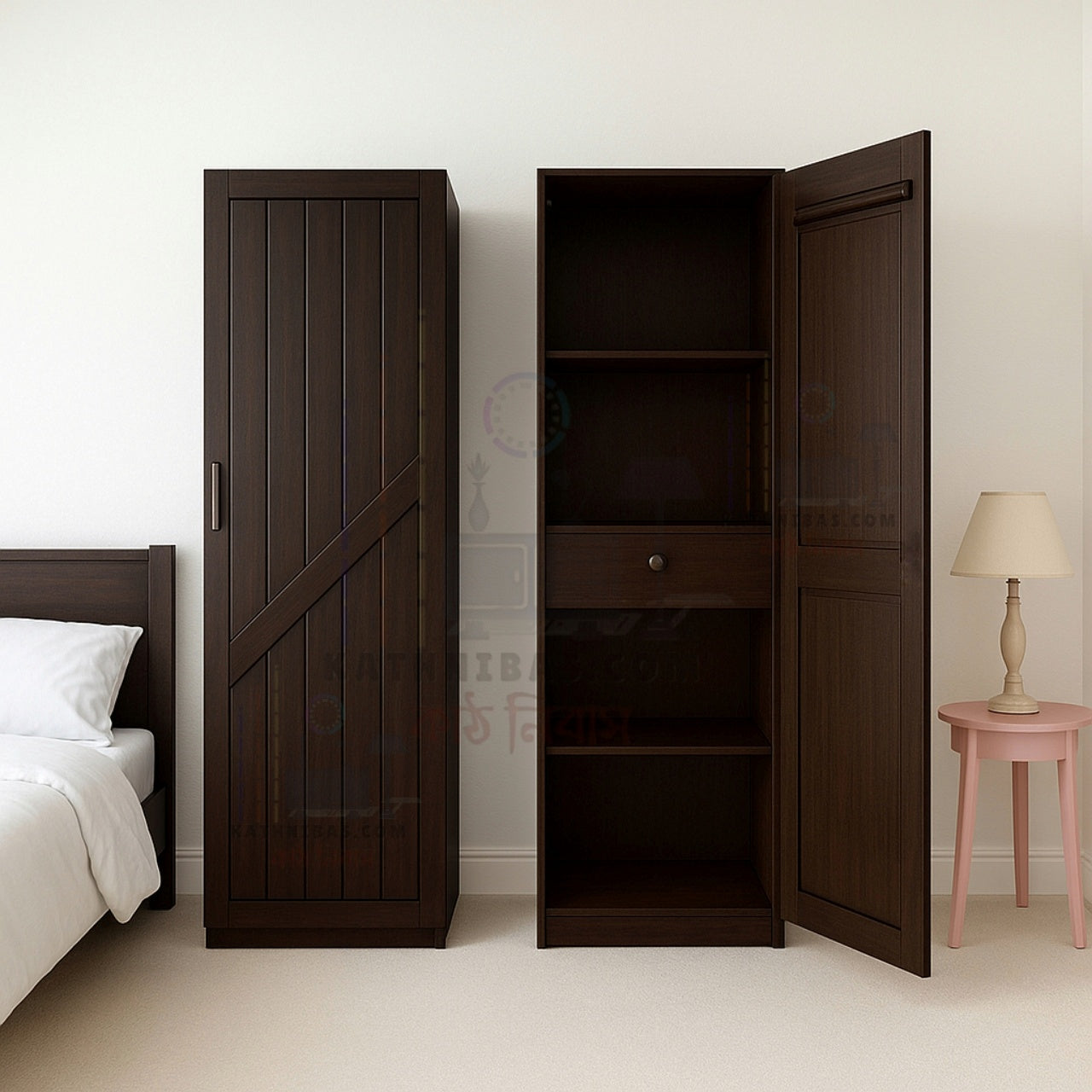 Space saving Stylish wooden Mini Almirah