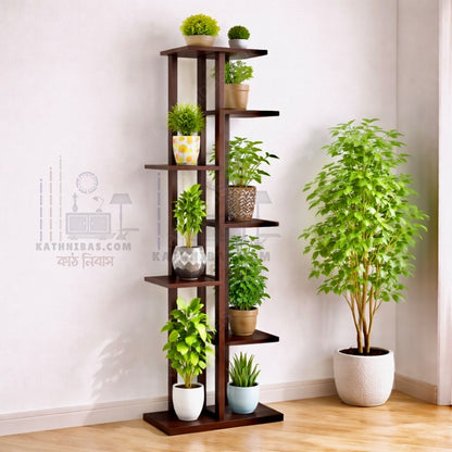 Solid Wooden Stylish Flower Plant Stand for Living Room/ Office