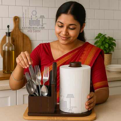 Wooden Tissu Holder / Kitchen storage