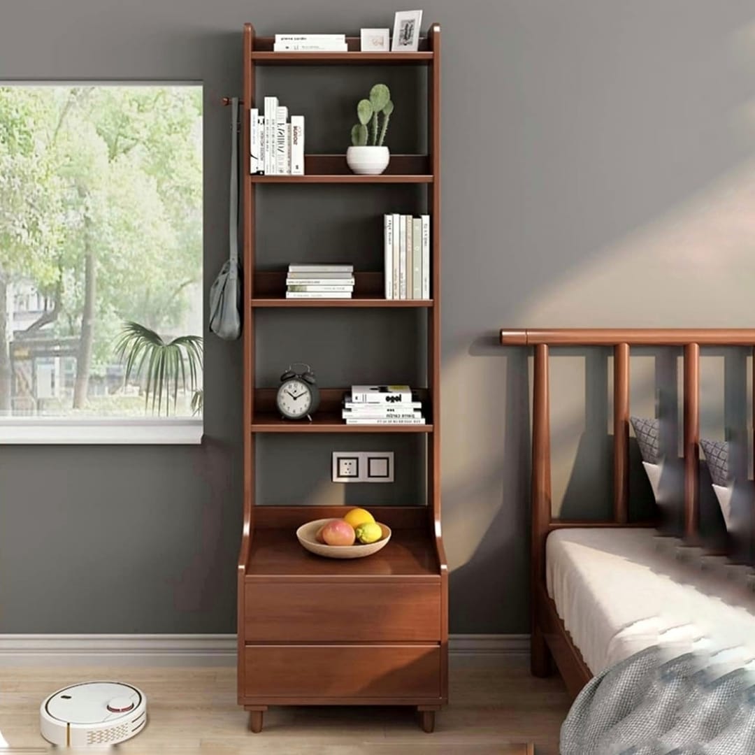 Wooden Bedside Table & Multi Functional Storage Shelf