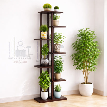 Solid Wooden Stylish Flower Plant Stand for Living Room/ Office