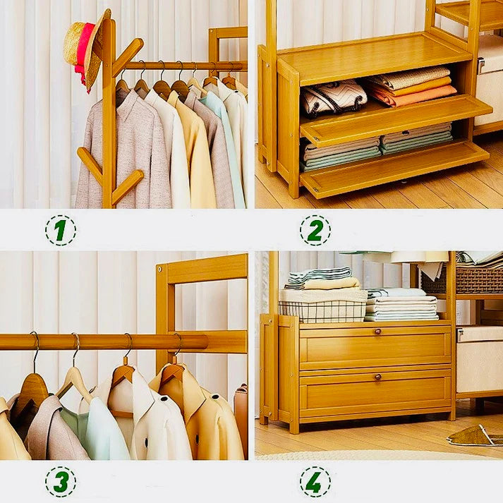 Modern Wooden Clothes Rack Stand | Wooden Alna