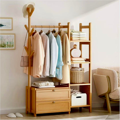 Fashionable Solid Wooden Clothes Rack | Wooden Stylish Alna