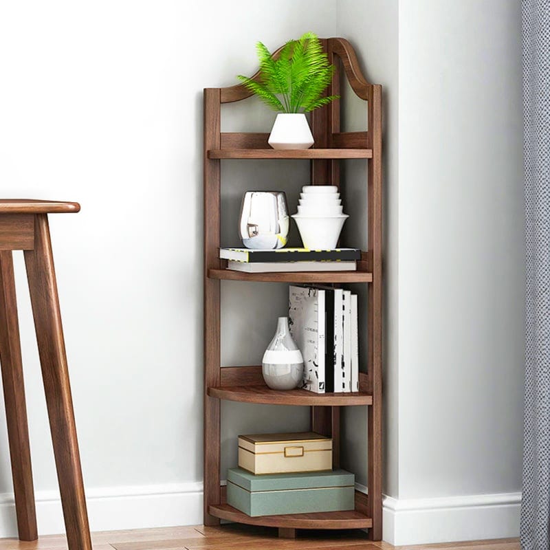 Exclusive Wooden 4 Rack Corner Shelf