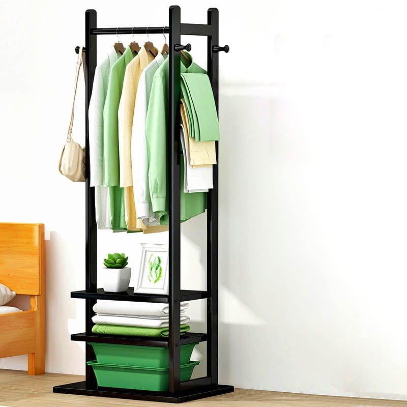 Wooden Multi Layer Alna With 3 Side Hook And 2 Shelf For Bedroom| wooden cloth stand