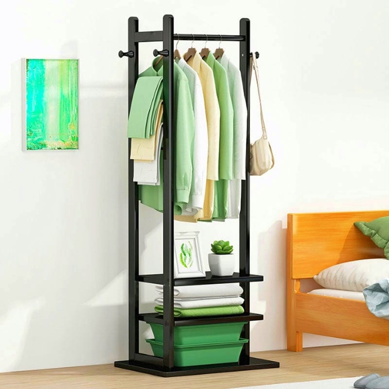 Wooden Multi Layer Alna With 3 Side Hook And 2 Shelf For Bedroom| wooden cloth stand