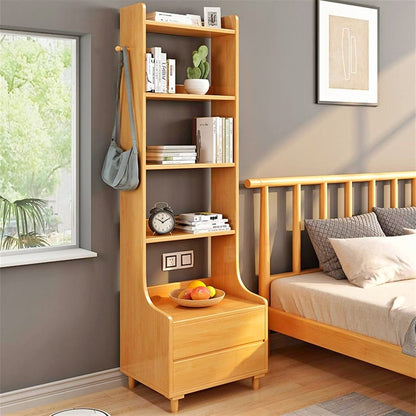 Wooden Bedside Table & Multi Functional Storage Shelf