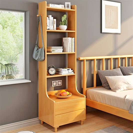 Wooden Bedside Table & Multi Functional Storage Shelf