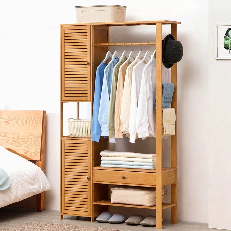 Wooden Bedroom Closets Storage Organizer | Wooden Clothes Stand | Alna