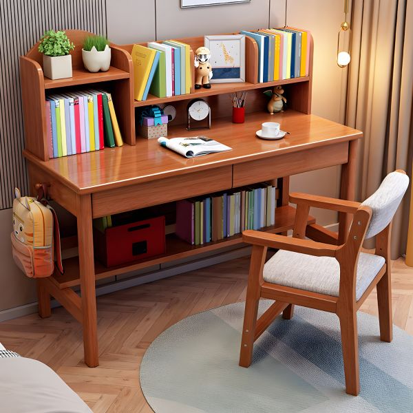 Study Chair Table Inbuilt Wooden Study Table+Chair – Smart Design for Study & Work – kathnibas