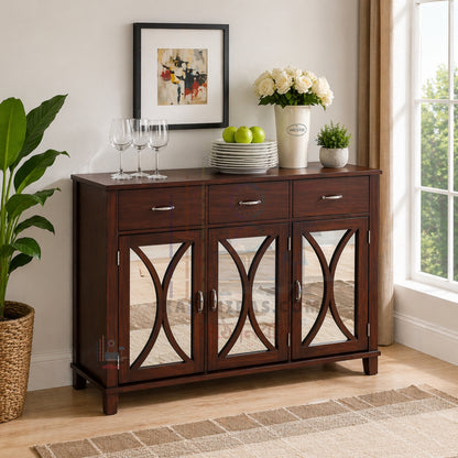 Wooden Stylish Mirror Cabinet with Multi Storage Space – Premium Design