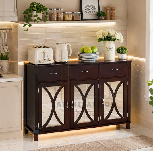 Wooden Stylish Mirror Cabinet with Multi Storage Space – Premium Design