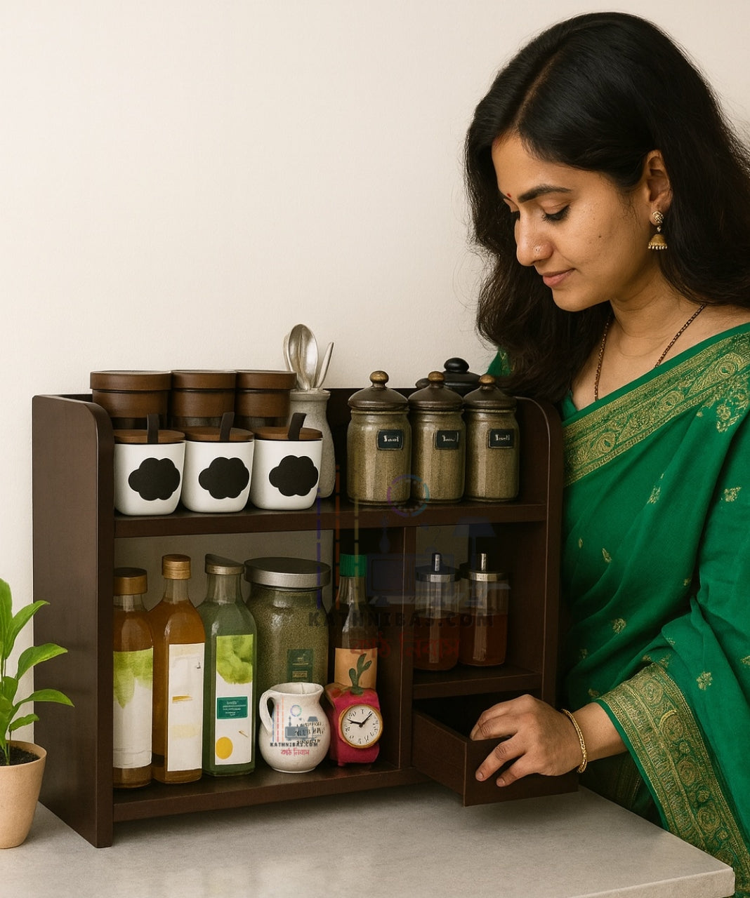 Kitchen shelf / Wooden kitchen rack
