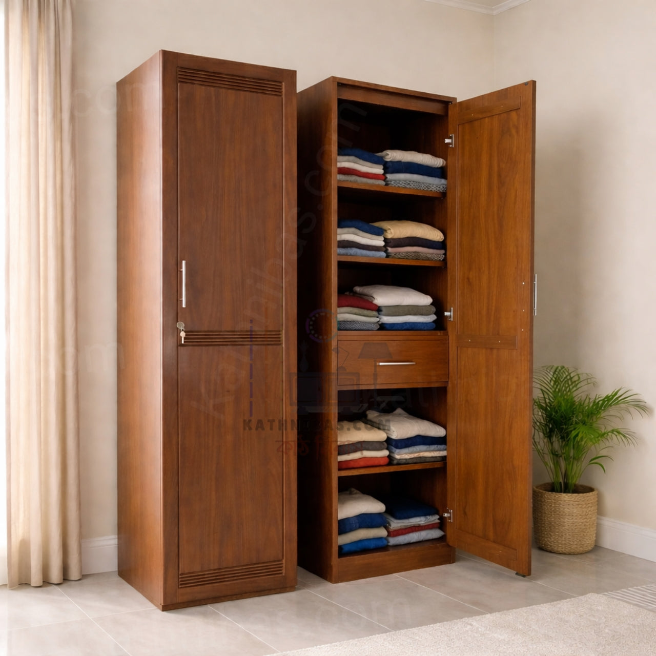 Space saving Stylish wooden Mini Almirah