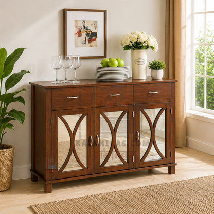Wooden Stylish Mirror Cabinet with Multi Storage Space – Premium Design