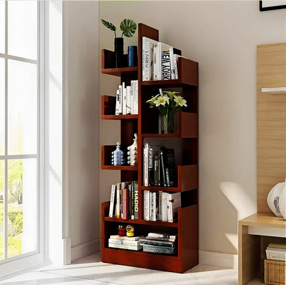 Wooden L-Shape Bookshelf For Office/Home